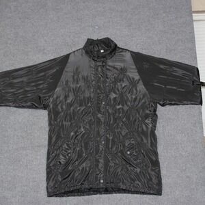 Atlantic Beach Puffer Jacket Mens M Black Warm Cozy Full Zip Polyester